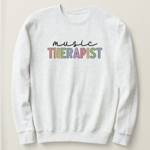 Sweatshirt Music Therapist Retro Music Therapy Cadeaux
