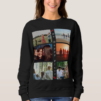 Sweatshirt My Happy Place Personnalisable Photo de famille 6 