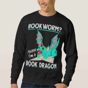 Sweatshirt Mythique Créature Lecture Bookworm Livre Dragon