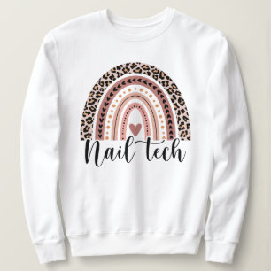 Sweatshirt Nail Tech Rainbow, Nail Technician Appréciation