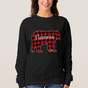 Sweatshirt Nannie Bear Red Plaid Family Correspondance Noël P