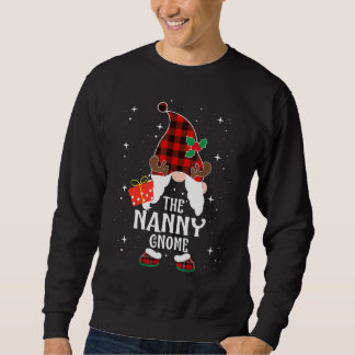 Sweatshirt Nanny Gnome Buffalo à carreaux famille assortie No