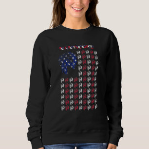 Sweatshirt Nanticoke Amérindienne chef Usa Drapeau 4t