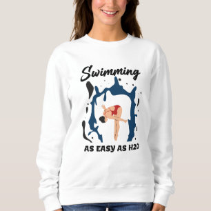 Sweatshirt Natation aussi facile que H2O - Amusante conceptio