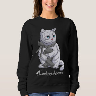 Sweatshirt National Narcolepsy Awareness Month Gray Ribbon Cu