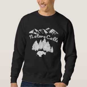Sweatshirt Nature Appelle  Ours Faisant Caca Drôle D'accessoi