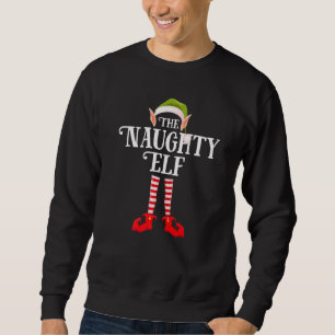 Sweatshirt Naughty Elf Christmas Party Correspondance Famille