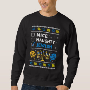 Sweatshirt Naughty Jewish Ugly Hanukkah Sweater Chanukah