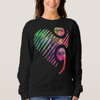 Sweatshirt Ne laissez pas votre histoire terminer le semicolo