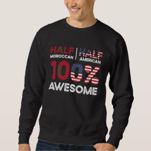 Sweatshirt Né Marocain Maroc Américain États-Unis Citoyenneté