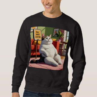 Sweatshirt Ne pas déranger le gros chat amusant
