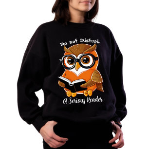Sweatshirt Ne pas déranger, un lecteur sérieux
