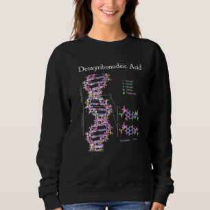 Sweatshirt Nerdy Vintage Adn Génétique Chimie Biologie Scienc