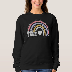 Sweatshirt Neuf 9 ans Neuvième 9e anniversaire fille mignonne