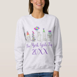 Sweatshirt New York City NYC Landmarks fête d'anniversaire