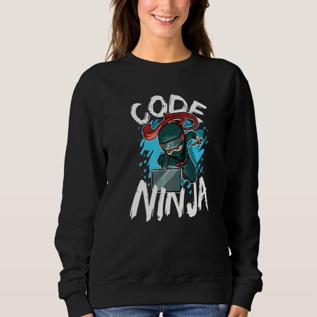 Sweatshirt Ninja de code Programmeur Codeur Code Nerd Logicie (Devant)