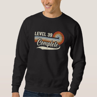 Sweatshirt Niveau 39 Terminer le 39e anniversaire du Mariage 
