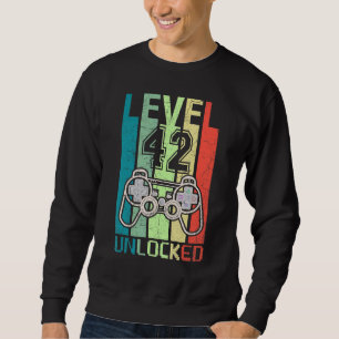 Sweatshirt Niveau 42 Déverrouillé Jeu vidéo 42e anniversaire