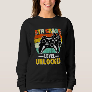 Sweatshirt Niveau 5e débloqué Jeux vidéo Retour à l'école