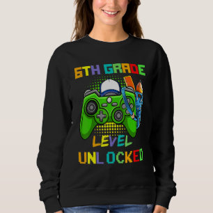 Sweatshirt Niveau 6e Débloqué Jeu Vidéo Rentrée Scolaire