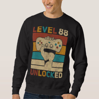 Sweatshirt Niveau 88 Déverrouillé 88e anniversaire Jeu de 88