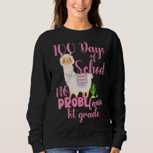 Sweatshirt No Prob Llama 1ère Année Bonne 100 Jours D'École