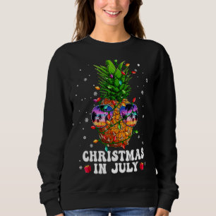 Sweatshirt Noël À L'Ananas En Juillet Aloha Hawaii Plages H