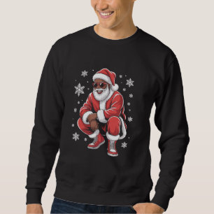 Sweatshirt Noël afro-américain Pyjama Xmas Afro Père Noël