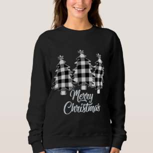 Sweatshirt Noël Arbre Blanc Buffle Plaid Noël