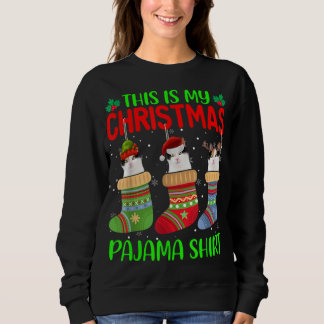 Sweatshirt Noël C'Est Mon Pyjama De Noël Chat Kitten Lover