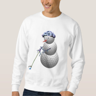 Sweatshirt Noël de bonhomme de neige de boule de golf