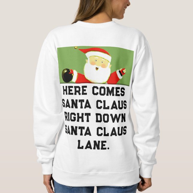 Sweatshirt Noël de bowling (Dos)