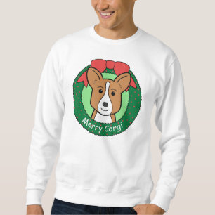 Sweatshirt Noël de corgi de Gallois de cardigan