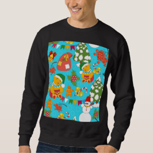 Sweatshirt Noël de l'ours en peluche : Motif amical pour les