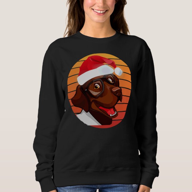 Sweatshirt Noël du laboratoire de chocolat (Devant)