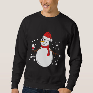 Sweatshirt Noël du vin rouge Snowman