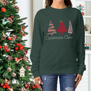 Sweatshirt Noël Fun Pink Xmas Trees