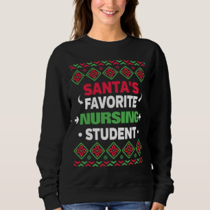 Sweatshirt Noël laid de l'étudiant en soins infirmiers favori
