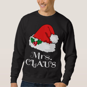 Sweatshirt Noël Mme Claus Correspondant Pyjama Santa Hat X-m