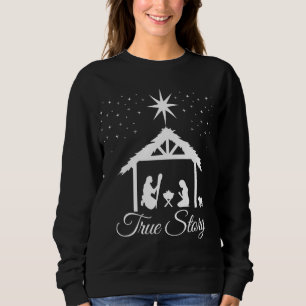 Sweatshirt Noël Nativité Histoire vraie Nativité Scène Cadeau