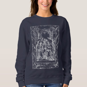 Sweatshirt Noël Nativité Madonna et Enfant Holly Frontière
