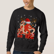 Noel Octopus drôle Père Noël Reindeer Octopus Lov