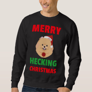 Sweatshirt Noël Poméranien en bambou
