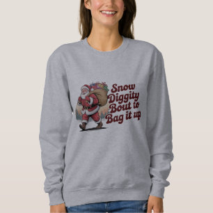 Sweatshirt Noël rétro des années 90, Snow Diggity va tout emb
