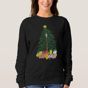 Sweatshirt noir arbre de Noël