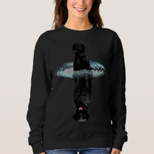 Sweatshirt Noir Labrador Réflexion Pour Le Propriétaire De Ch