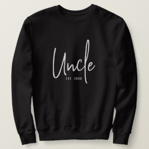 Sweatshirt noir oncle pour hommes