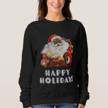 Noir Père Noël Joyeux Fêtes