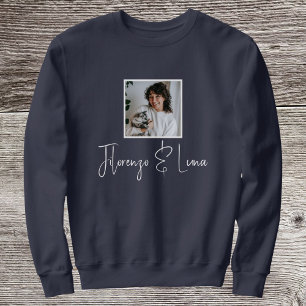 Sweatshirt Nom de script de photo personnalisé pour amateurs