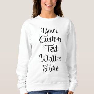 Sweatshirt Nom de texte personnalisé Cadeau personnalisé pour